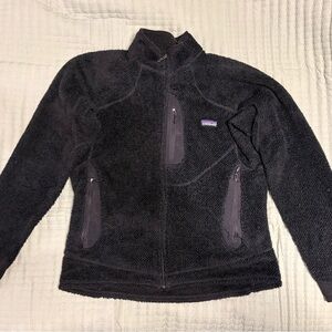 Patagonia Black Fleece Jacket with Signature Logo